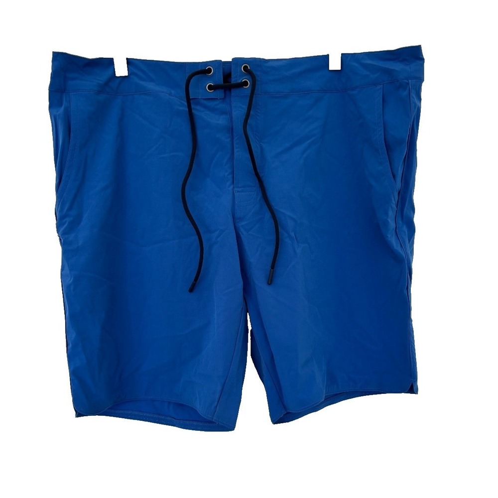 Rhone Tech Board Shorts 38 Royal Blue 9" Swim Pockets Lace Up Gorp Preppy Casual
